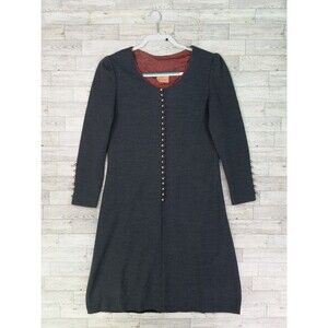 Vintage 60s Tammy Andrews Sheath Dress Sz 6 Union Made Toggle Pearl Button Front